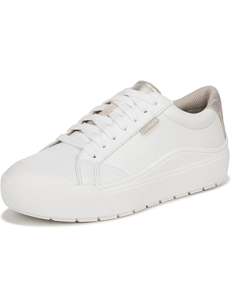 Women's White/Gold Faux Leather Time Off Shoes
